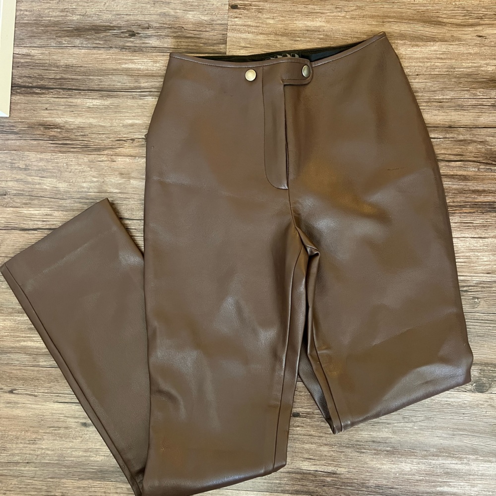 Vintage brown leather pants